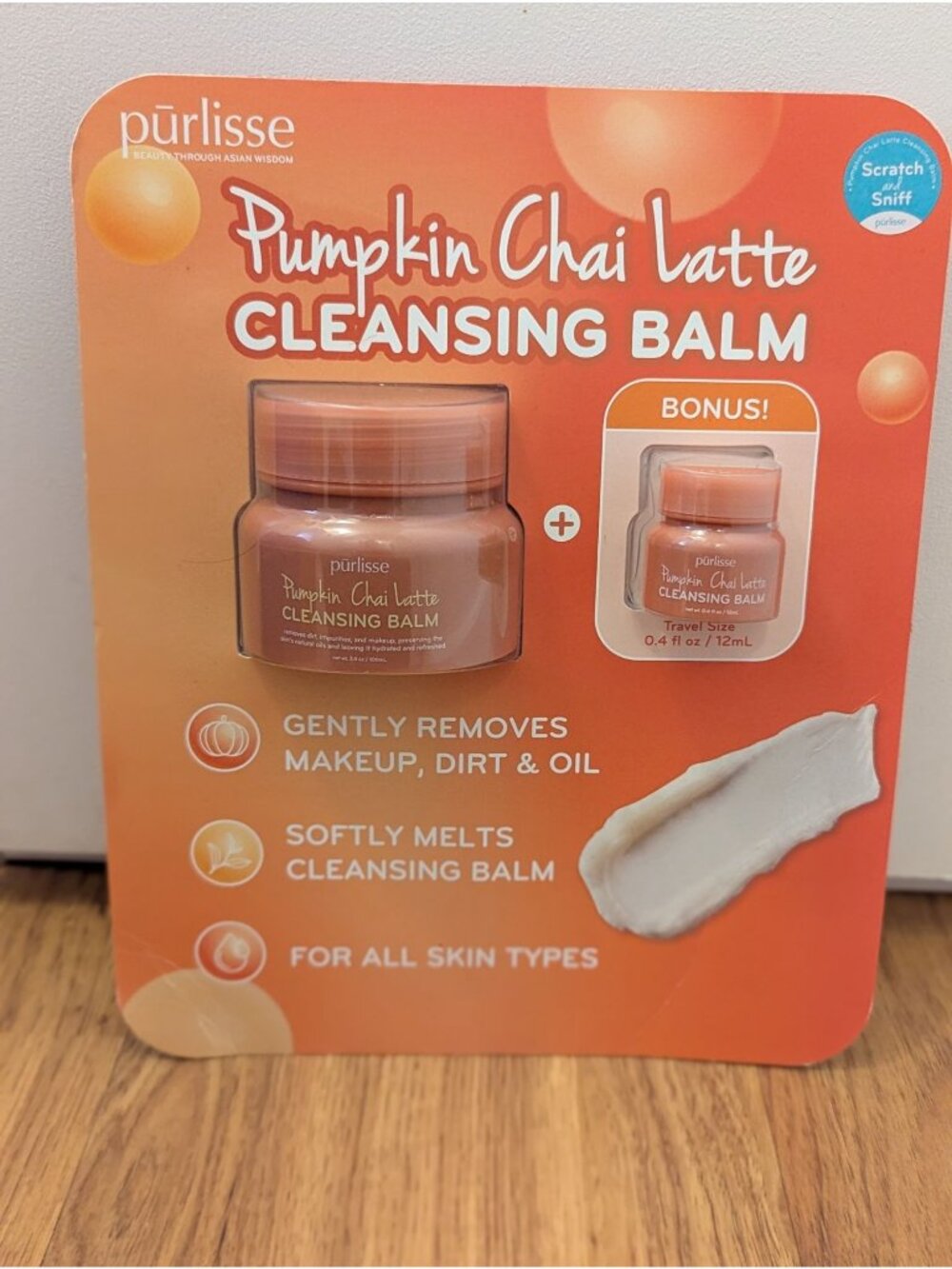 Purlisse Pumpkin Chai Latte Cleansing Balm Set Gently Removes Makeup Dirt & Oil